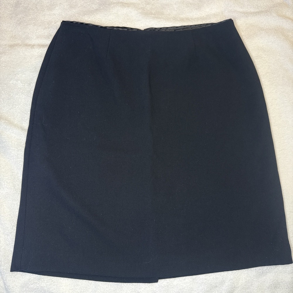 Gap Factory Store Black Mini Skirt Size 12 A-Line Lined Side Zip Career